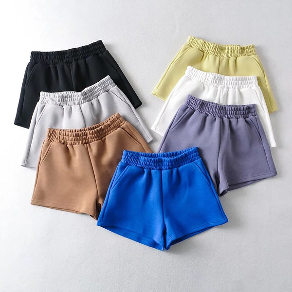 7-color Elastic Waist Sports Shorts Women's Loose-fitting Versatile Outerwear Casual-Womens 2024 March-Zishirts