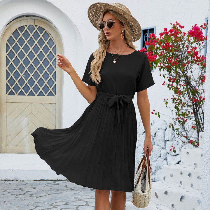 Fashion New Round Neck Dress Women-Womens 2024 March-Zishirts