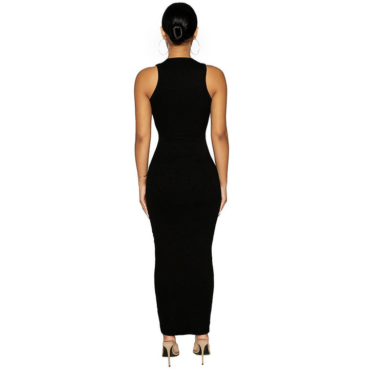 Round Neck Sleeveless Elegant Slim-fit Sheath Dress-Women's Outerwear 2023-Zishirts