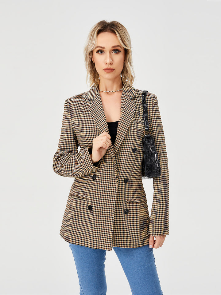 Womens Casual Blazer Jacket Long Sleeve Work 0ffice Blazer Lapel Jacket-Jackets-Zishirts