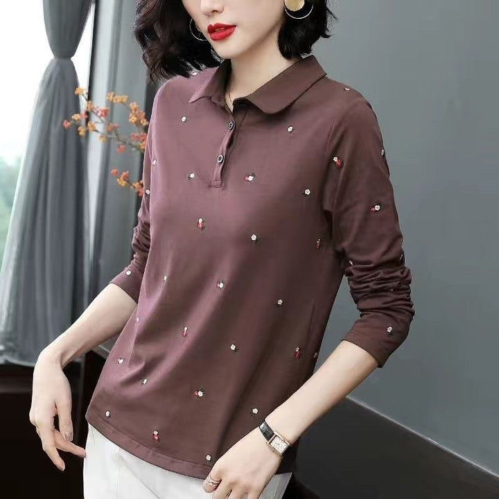 Women's Fashion Personality Polo Top-Blouses & Shirts-Zishirts