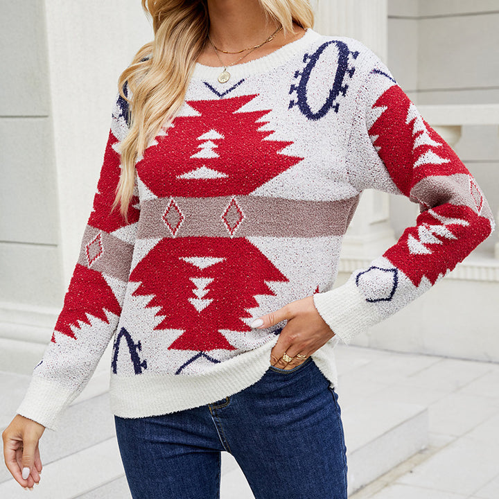 Women's Knitwear Christmas Long Sleeve Sweater For Women-Sweaters-Zishirts