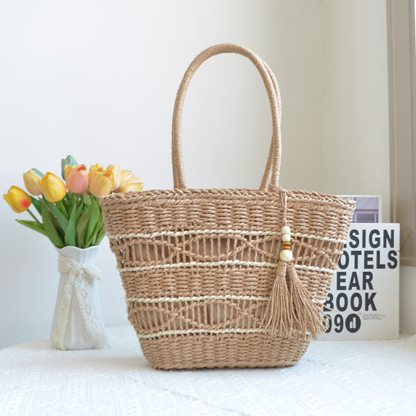 New Paper String Hand-woven Straw Bag-Women's Bags-Zishirts