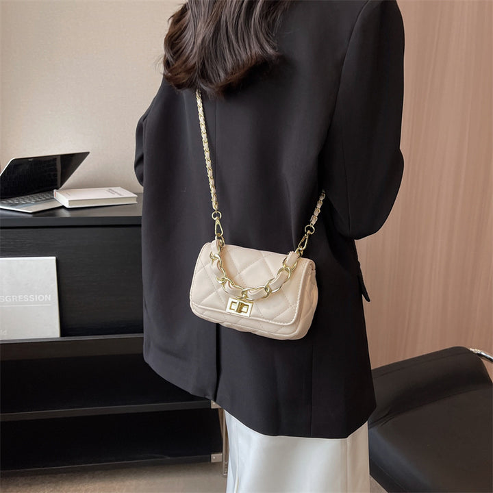 Simple Rhombus Chain Fashion High Sense Small Square Bag-Women's Bags-Zishirts