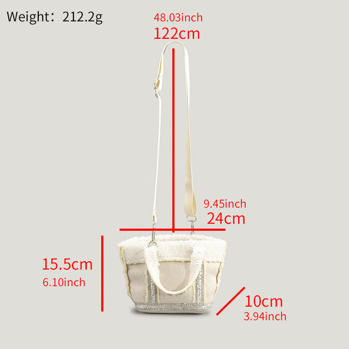 Autumn And Winter Woolen Bucket Bag Female Special-interest Design-Women's Bags-Zishirts