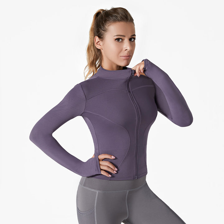 Running Training High Elastic Breathability Jacket Long Sleeve Top Workout Clothes-Women's Outerwear 2023-Zishirts