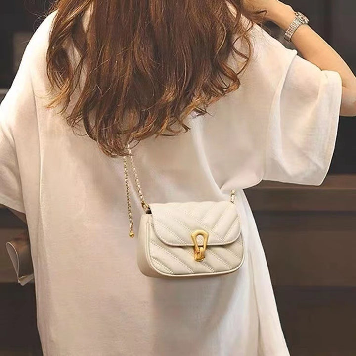 Summer Rhombus Chain Niche Advanced Texture Shoulder Messenger Bag-Women's Bags-Zishirts