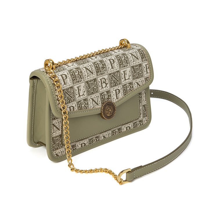 Printed Letter Fashion Chain Crossbody Bag-Women's Bags-Zishirts