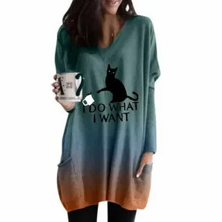 Ladies New Long Sleeve Dress-Blouses & Shirts-Zishirts