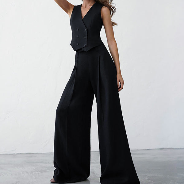 Women's Fashion Casual Vest Trousers Suit-Suits & Sets-Zishirts