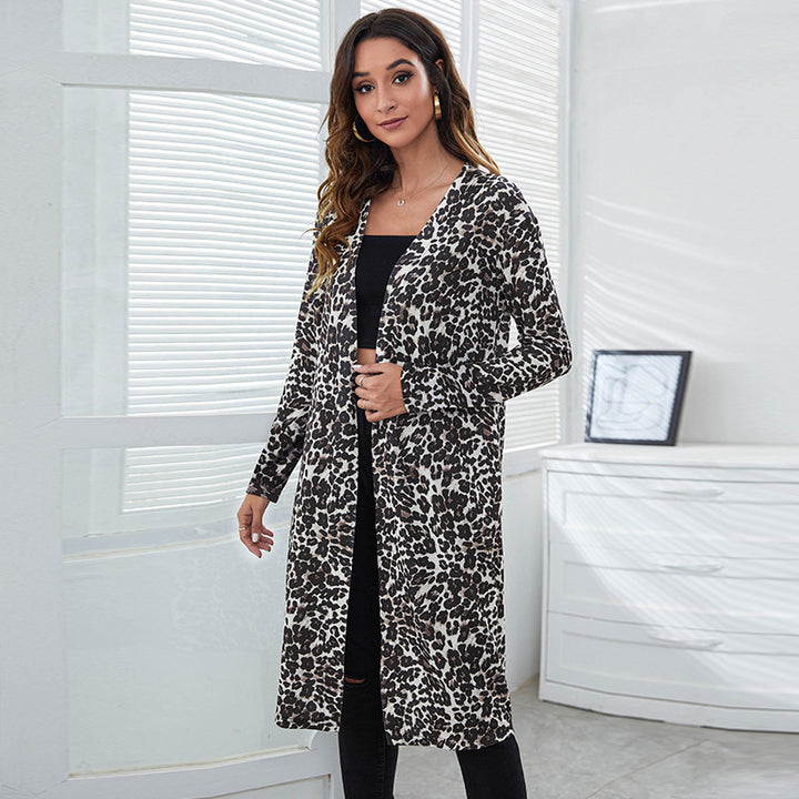 Women's Fashion Knitted Printed Coat-Jackets-Zishirts