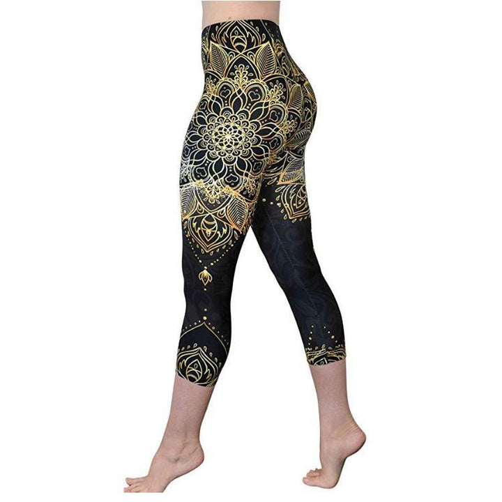 Printed High Waist High Elastic Running Fitness Sports Yoga Pants-Womens 2024 March-Zishirts