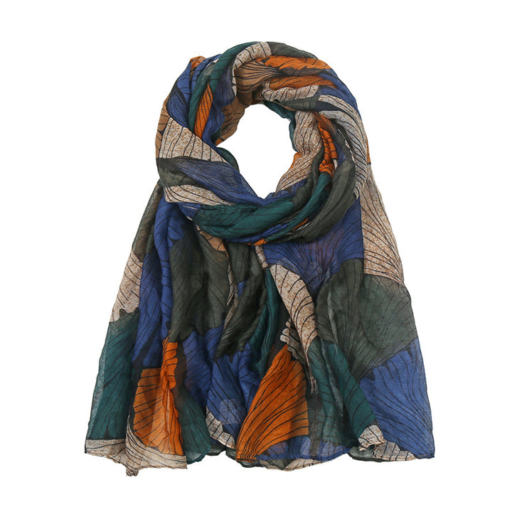 Printed Bali Yarn Scarf Women's Cotton And Linen Talma-Scarves & Wraps-Zishirts