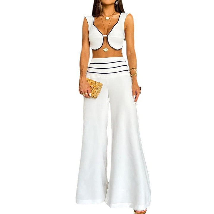 Women's Summer Vest Trousers Beach Vacation Suit-Women's Outerwear 2023-Zishirts