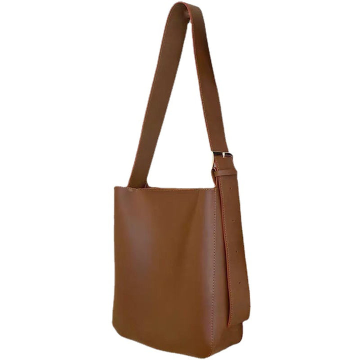 Retro Crossbody Korean Versatile One-shoulder Brown Messenger Bag-Women's Bags-Zishirts