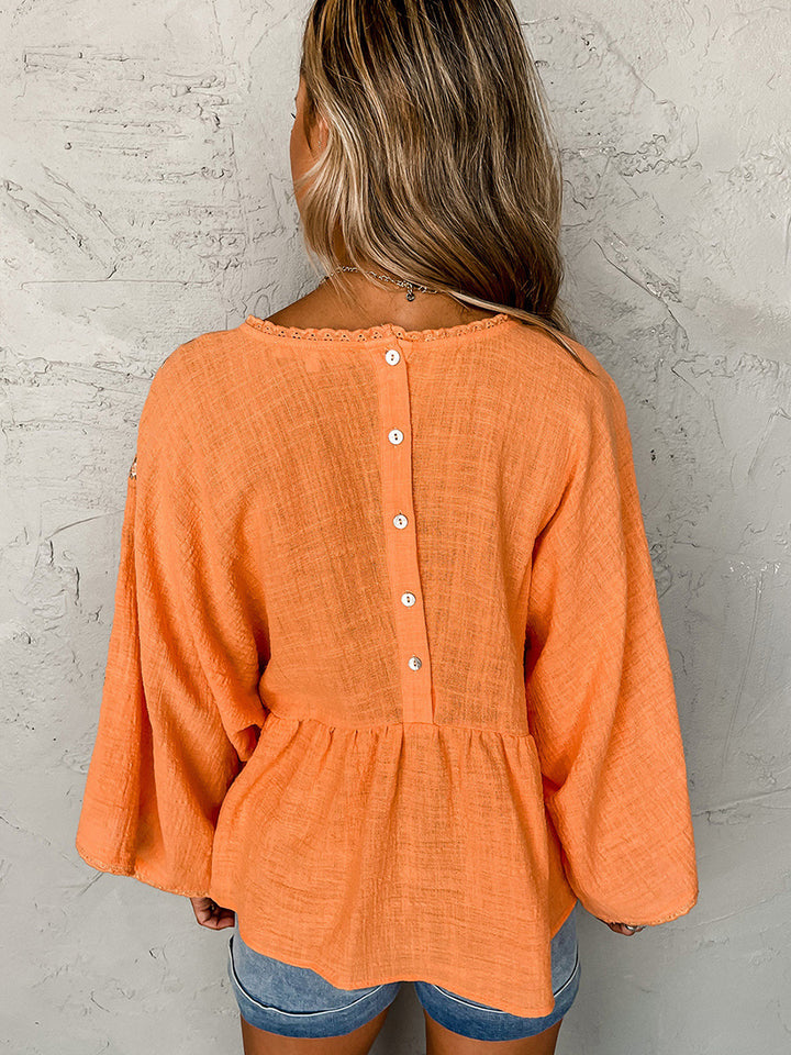 European And American Leisure Style Loose Round Neck Pullover-Blouses & Shirts-Zishirts