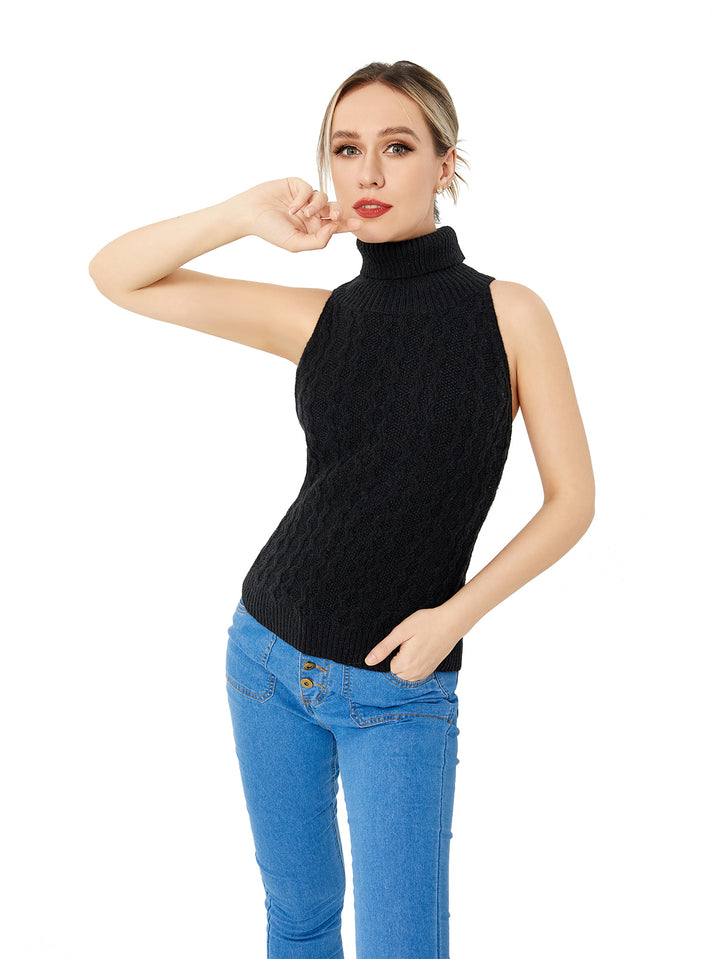 Women's Stretch Casual Turtleneck Sweater-Sweaters-Zishirts