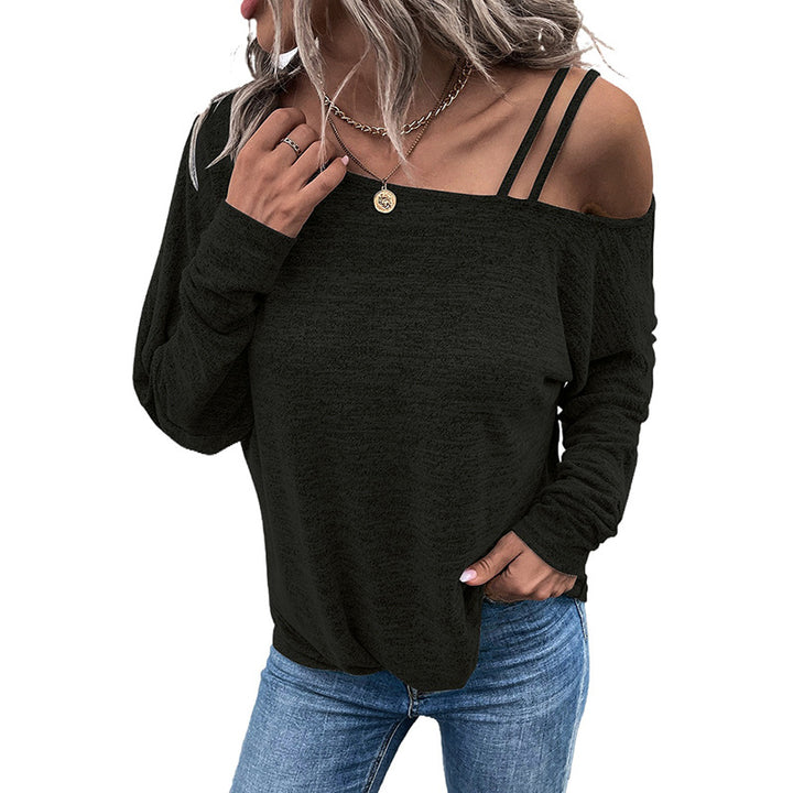 Off-the-shoulder Lace Up All-match Slim Fit Slimming Sweatshirt-Women's Outerwear 2023-Zishirts