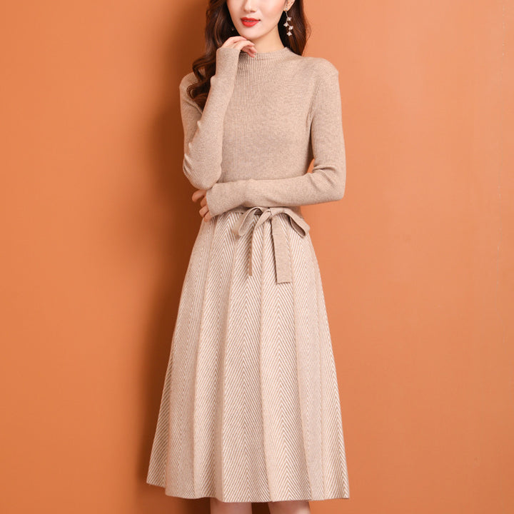 Sweater Skirt Inner Wear Base Temperament Long Women's Clothing Dress-Women's Outerwear 2023-Zishirts