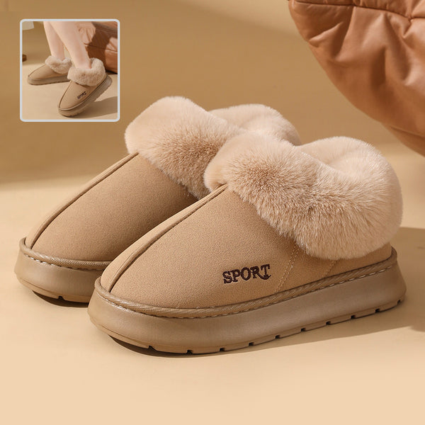 Plush Cotton Shoes For Women Winter Warm Home Slippers Outdoor Snow Boots-Womens Footwear-Zishirts