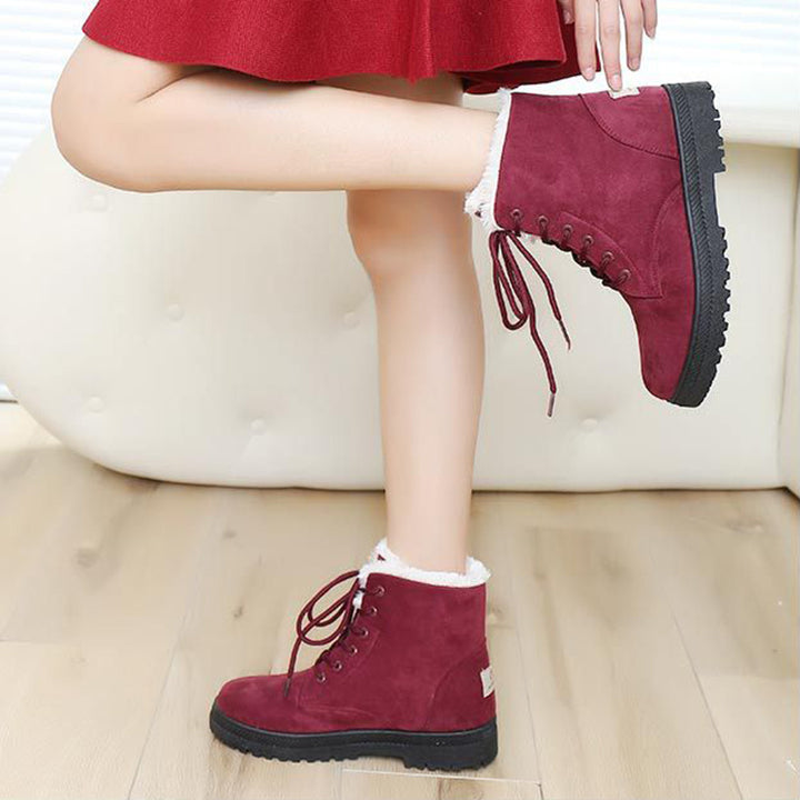 Winter Snow Boots With Warm Plush Ankle Boots For Women Shoes-Womens Footwear-Zishirts