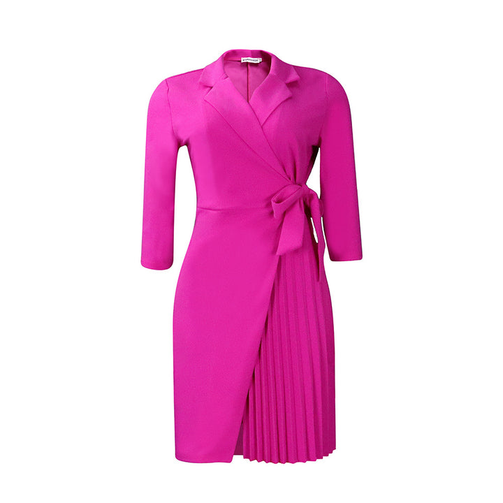 Women's Suit Collar Fashion Dress-Lady Dresses-Zishirts