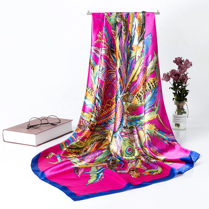 Women's Silk Scarf Multi-functional Small Silk Satin Shawl-Scarves & Wraps-Zishirts