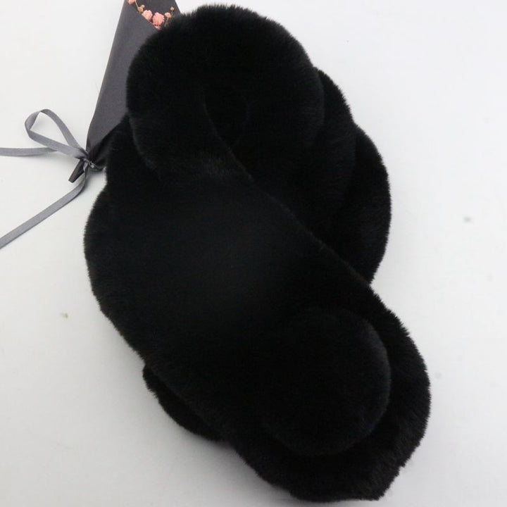 Rabbit Fur Scarf Female Winter Korean-Scarves & Wraps-Zishirts