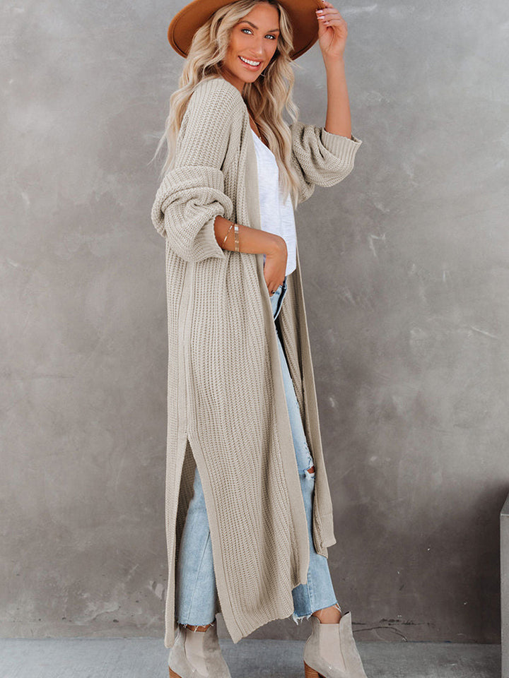 Women's Autumn Leisure Loose Split Long Cardigan Sweater-Sweaters-Zishirts