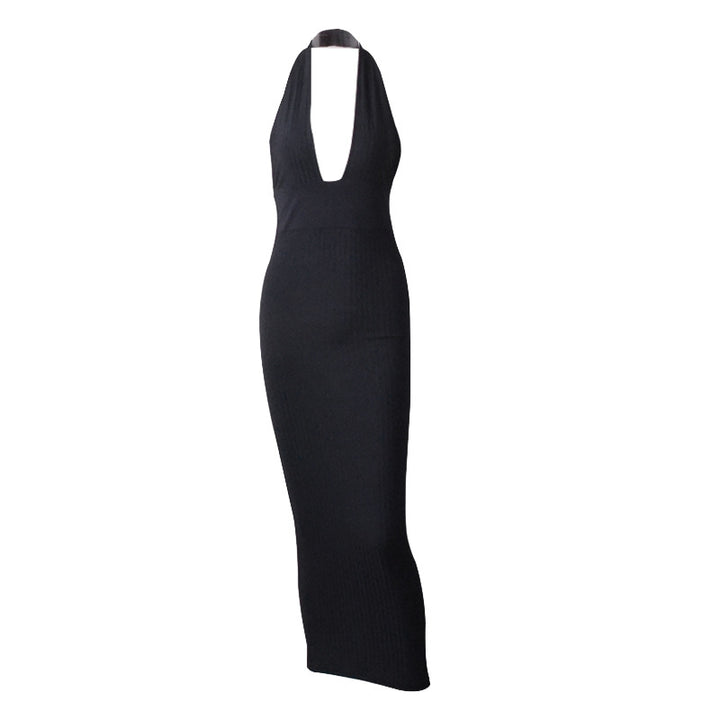 Women's Fishtail Deep V-neck Hollow Dress-Lady Dresses-Zishirts