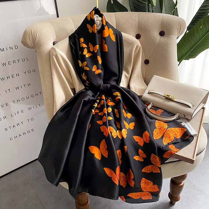 Women's Retro Fashion Decorative Scarf New Silk Satin-Scarves & Wraps-Zishirts