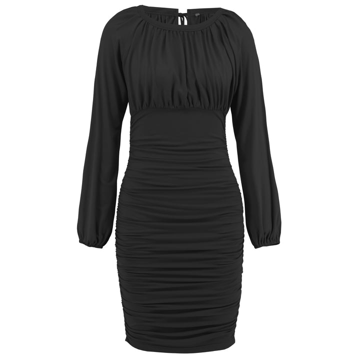 Women's Slim-fit Elegant Tied Pleated Dress-Lady Dresses-Zishirts