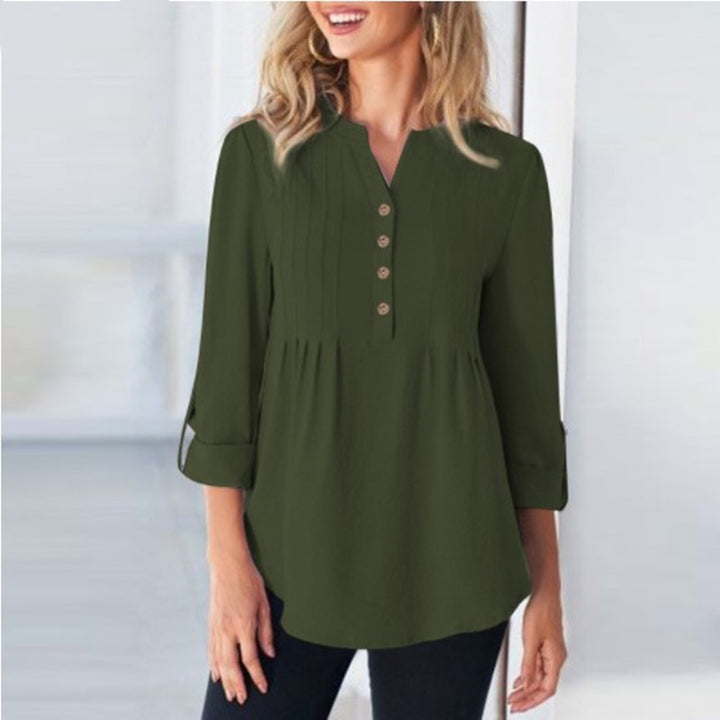 Women's Fashion Casual Solid Color Shirt-Women's Outerwear 2023-Zishirts