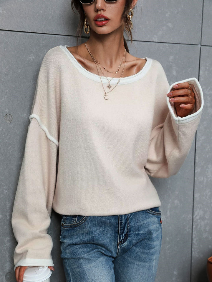 European And American Large Size Sweater Loose And Idle Solid Color Pullover Sweater-Sweaters-Zishirts