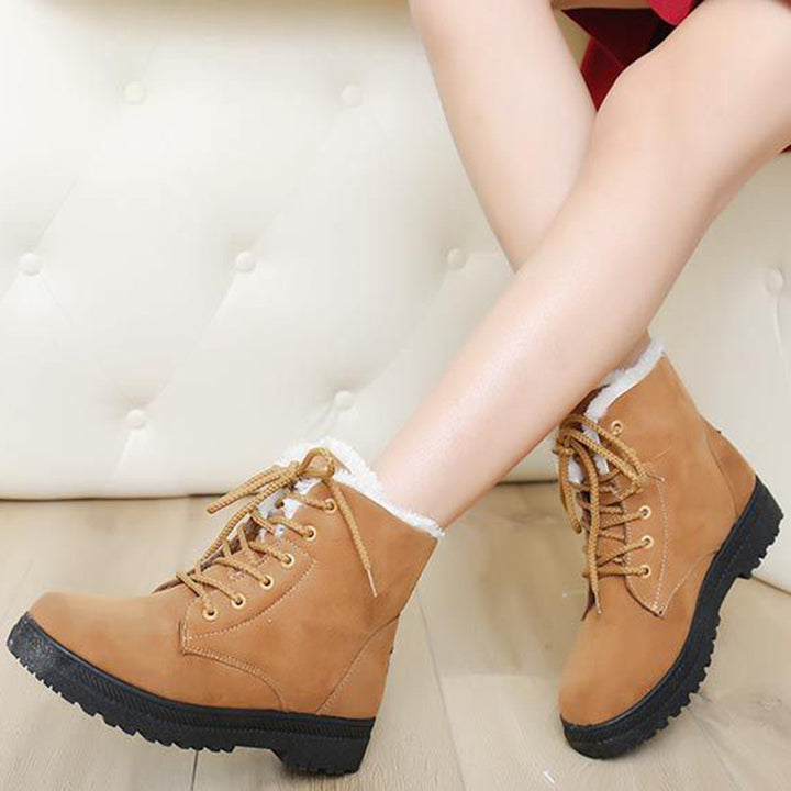 Winter Snow Boots With Warm Plush Ankle Boots For Women Shoes-Womens Footwear-Zishirts