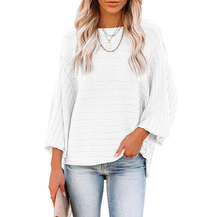 Women's Loose-fitting Casual Round-neck Sweater-Women's Outerwear 2023-Zishirts