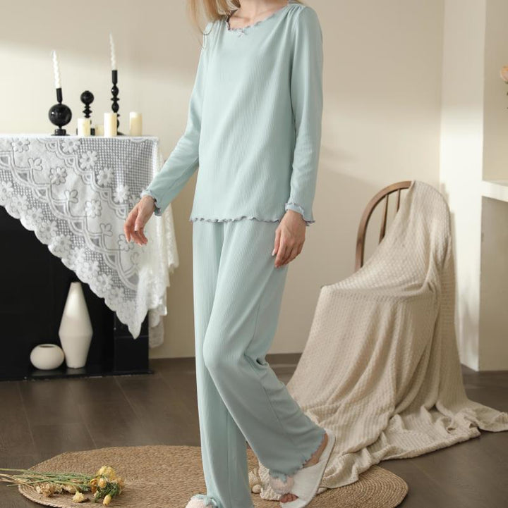 Home Fashion Suede Simple Pajamas-Suits & Sets-Zishirts