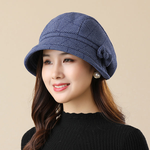 Plaid Warm Fashion Casual All-matching Fisherman Hat-Women's Outerwear 2023-Zishirts