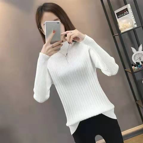 Half Turtleneck Slim Slimming Knitted Sweater-Sweaters-Zishirts