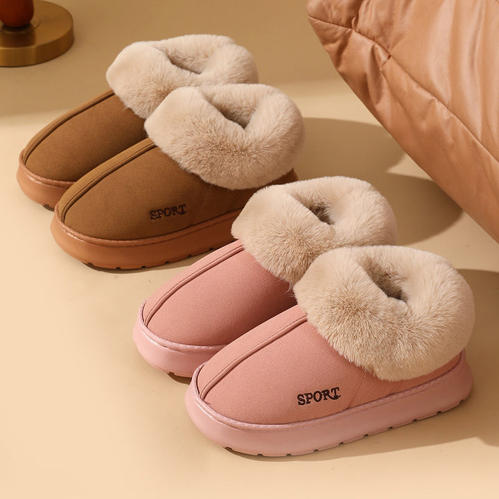 Plush Cotton Shoes For Women Winter Warm Home Slippers Outdoor Snow Boots-Womens Footwear-Zishirts