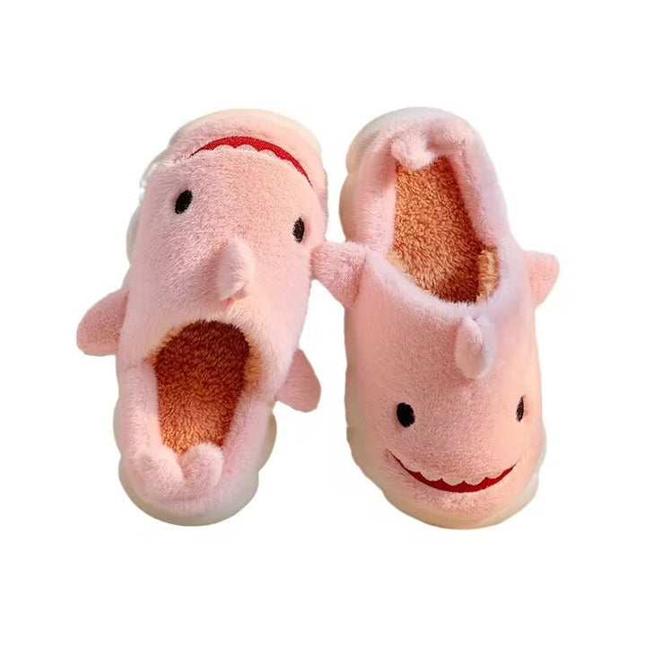 Children's Fashionable Simple And Cute Shark Cotton Slippers-Womens Footwear-Zishirts