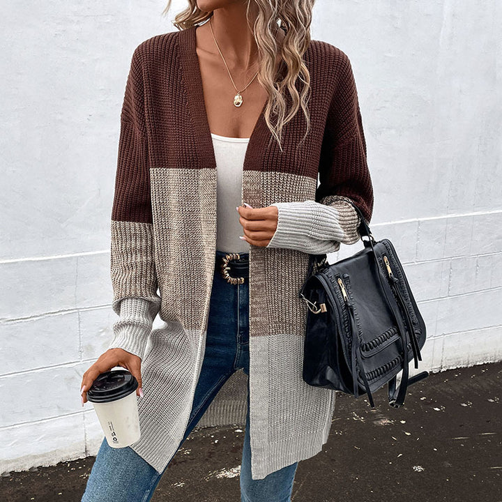 Autumn And Winter New Fashion Women's Wear Casual Multicolor Cardigan Mid-length Sweater-Sweaters-Zishirts