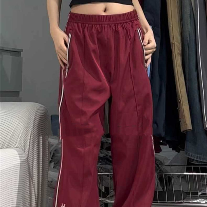 Side Zipper Sports Pants Women's Loose Casual Pants-Womens 2024 March-Zishirts