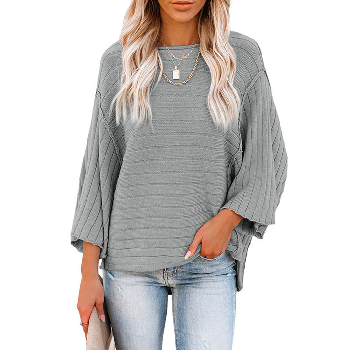 Women's Loose-fitting Casual Round-neck Sweater-Women's Outerwear 2023-Zishirts