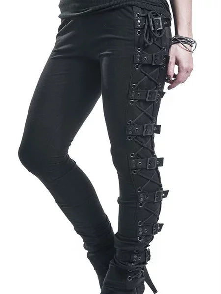 Women's Fashion Punk Skinny Pants-Women's Outerwear 2023-Zishirts