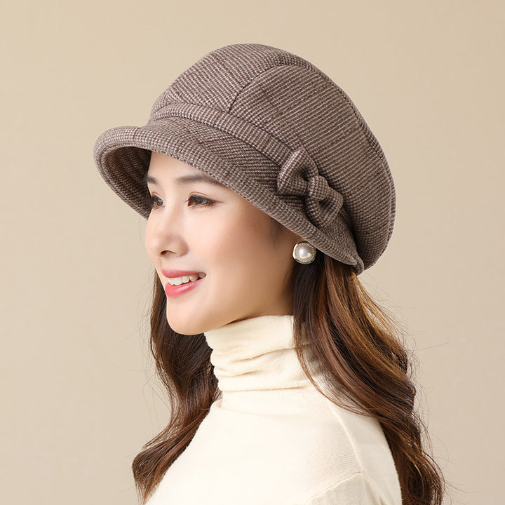 Plaid Warm Fashion Casual All-matching Fisherman Hat-Women's Outerwear 2023-Zishirts