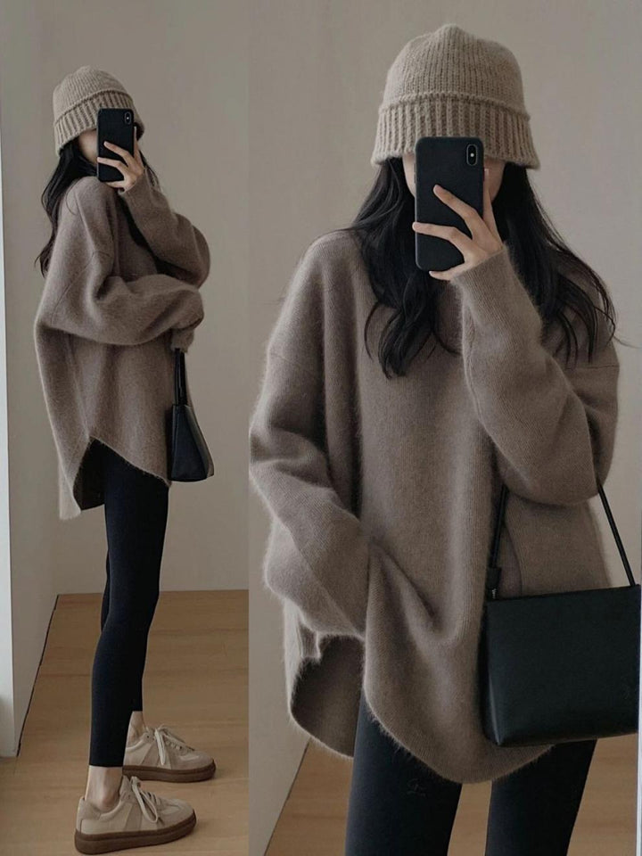 Autumn And Winter Gentle High-grade Versatile Soft Glutinous Knitted Bottoming Shirt-Women's Outerwear 2023-Zishirts