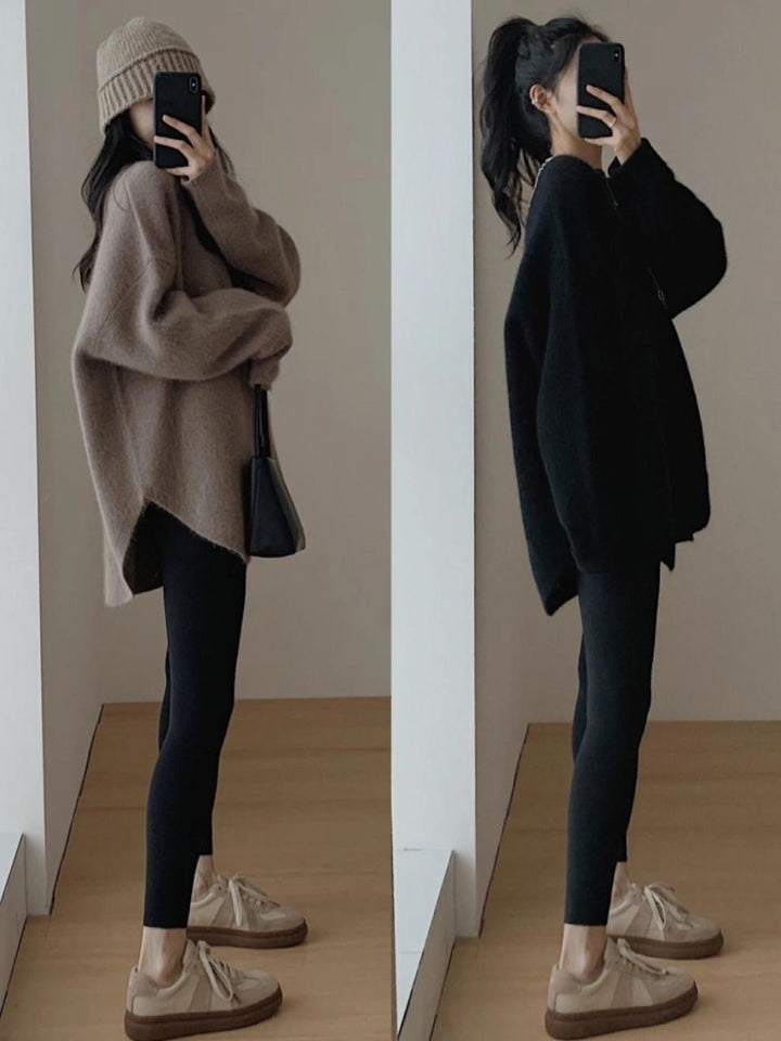 Autumn And Winter Gentle High-grade Versatile Soft Glutinous Knitted Bottoming Shirt-Women's Outerwear 2023-Zishirts