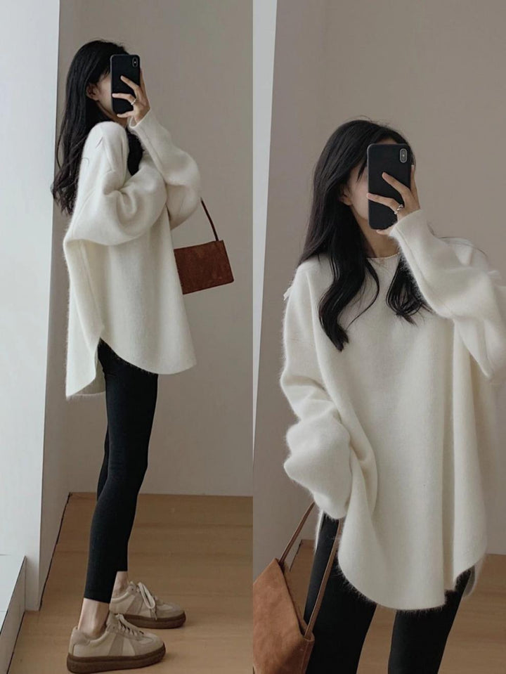 Autumn And Winter Gentle High-grade Versatile Soft Glutinous Knitted Bottoming Shirt-Women's Outerwear 2023-Zishirts