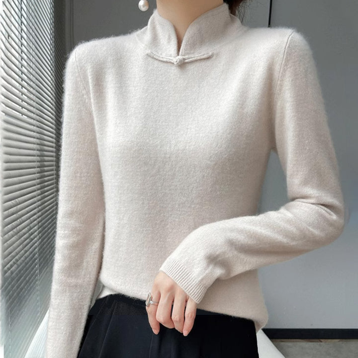 Women's Half-turtleneck Sweater With Soft Design And Inner Wear Base Buckle-Women's Outerwear 2023-Zishirts